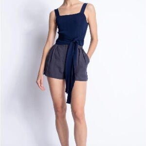 Karina Grimaldi Navy High Waist Shorts
